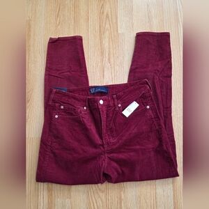 GAP Women's Deep Red Straight Leg Cord Jeans